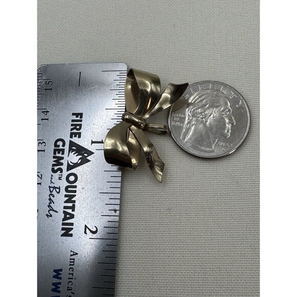 Gold Filled 12K  Bow Ribbon 3D CA Carl Art Signed Vintage Pin/Brooch - Picture 4 of 6